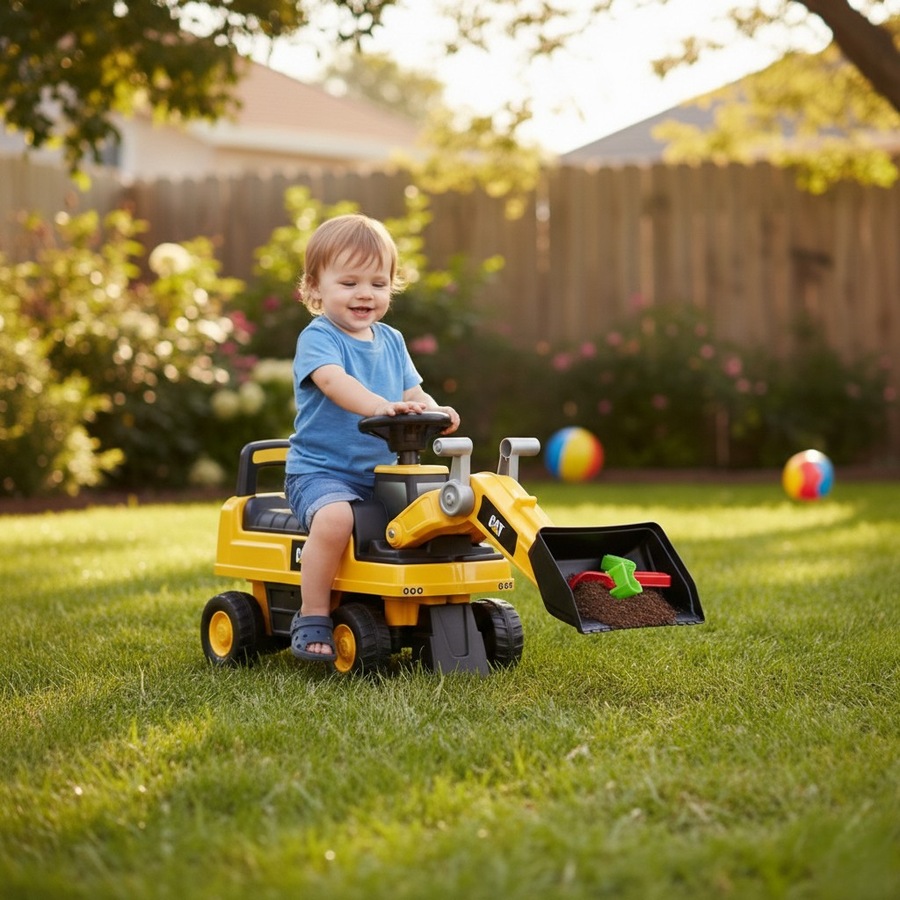 Traderight Caterpillar Liscenced Ride On Bulldozer Sand Beach Toddler Play Toy Outdoor