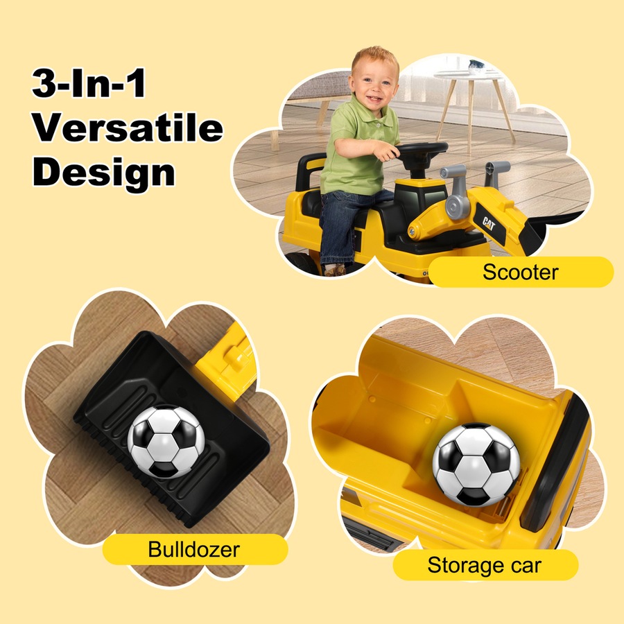 Traderight Caterpillar Liscenced Ride On Bulldozer Sand Beach Toddler Play Toy Outdoor