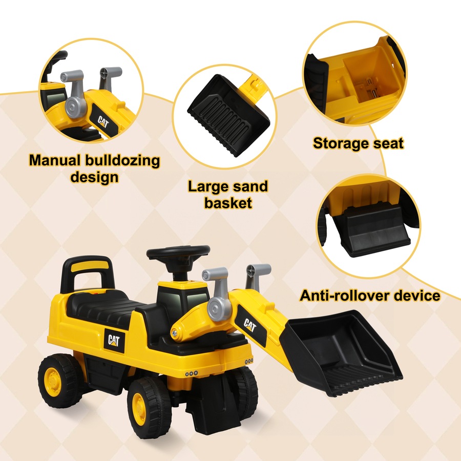 Traderight Caterpillar Liscenced Ride On Bulldozer Sand Beach Toddler Play Toy Outdoor