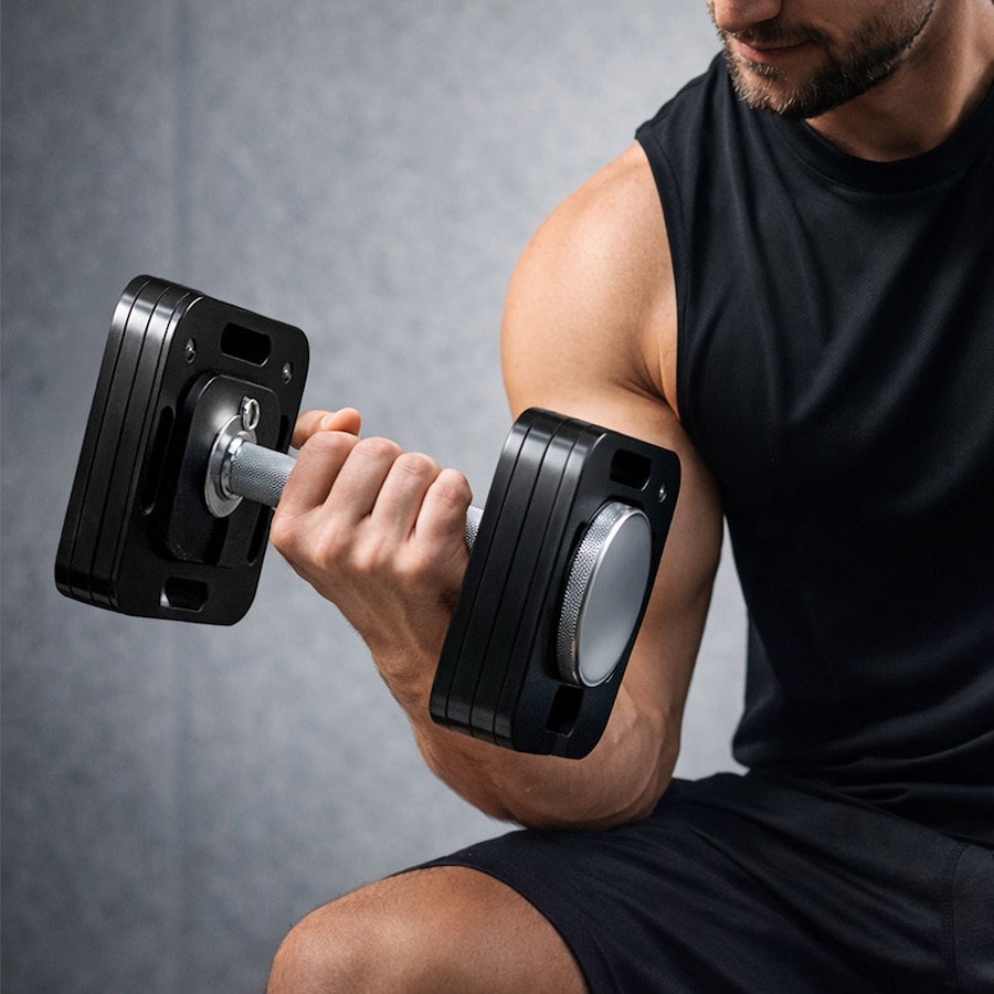 Centra 4-20kg Adjustable Dumbbells Weight Plates Home Gym Training Fitness