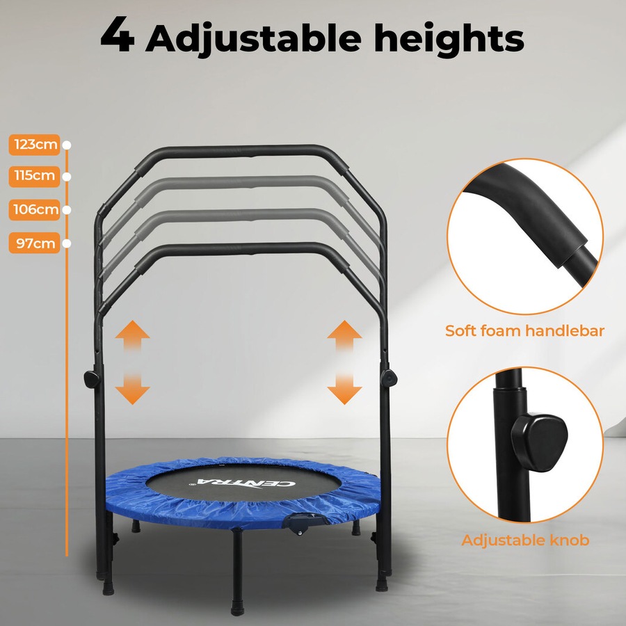 Centra 40" Mini Trampoline Rebounder Folding Fitness Exercise Home Gym Indoor
