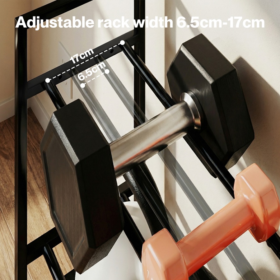 Centra Dumbbell Rack 3 Tier Weight Storage Organiser Stand Holder Home Gym 270kg