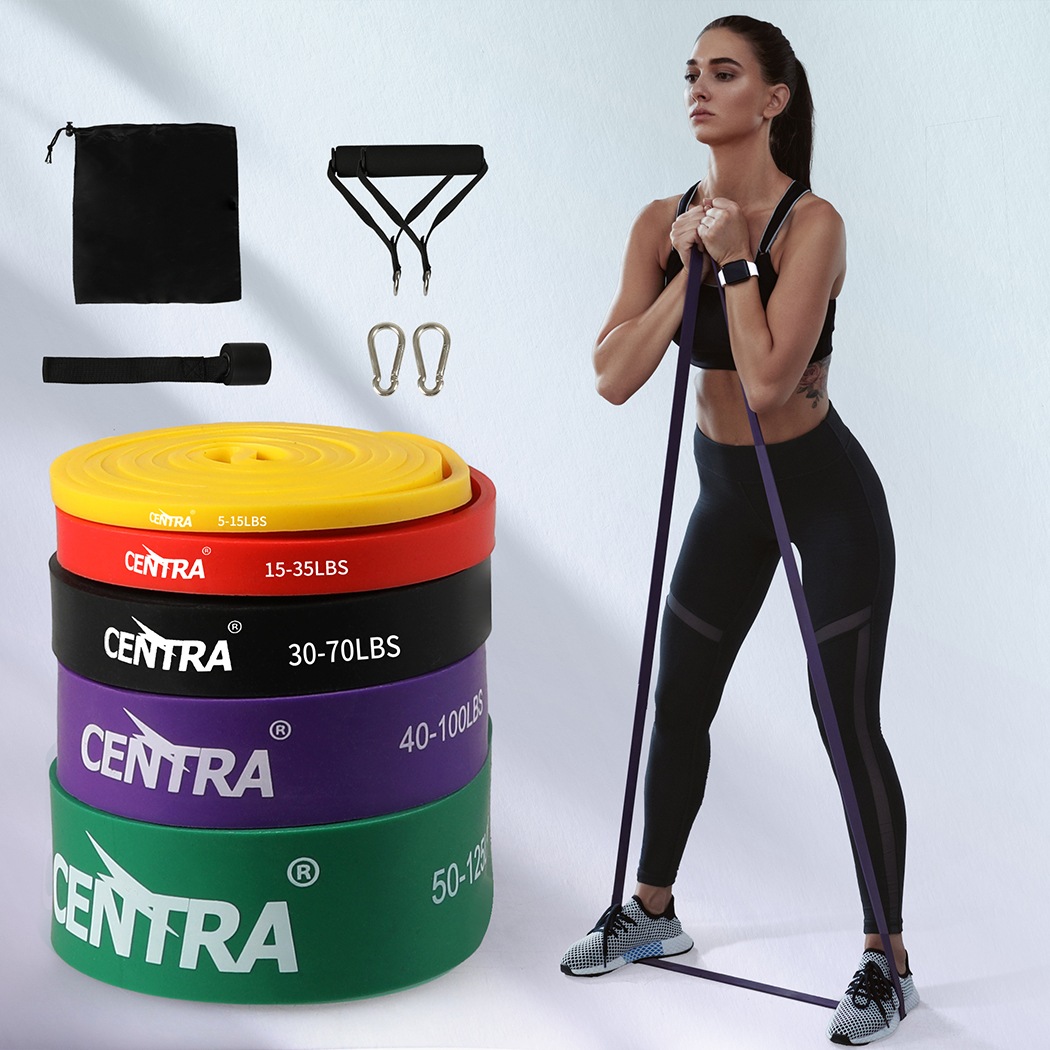 Centra Resistance Bands Heavy Duty Pull up Fitness Loop Strength Gym Exercise Australia