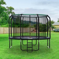 Centra Trampoline 8ft/10ft/12ft with Ladder Enclosure Optional Basketball Hoop – AU Safety Compliant