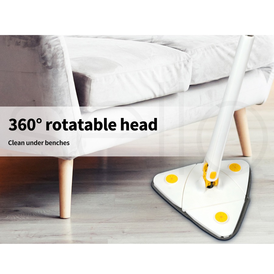 Cleanflo Spin Mop with 5 Heads - White