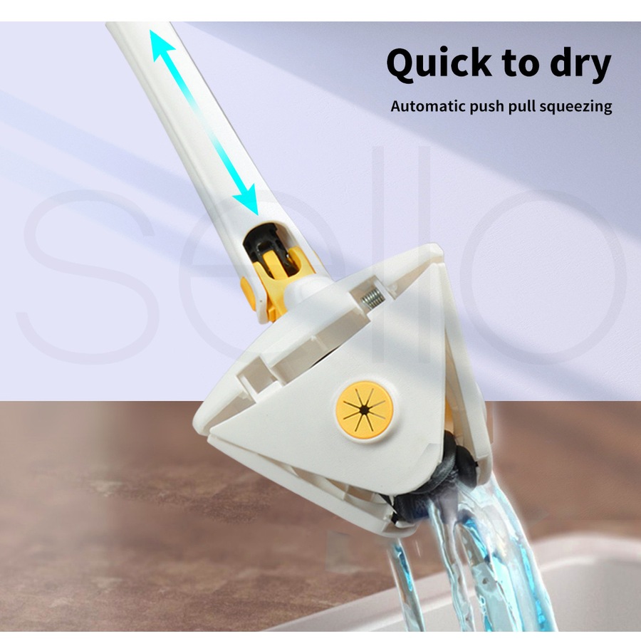 Cleanflo Spin Mop with 5 Heads - White