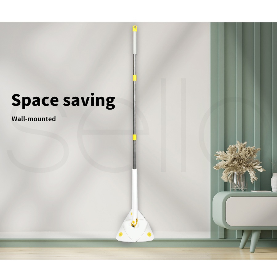 Cleanflo Spin Mop with 5 Heads - White