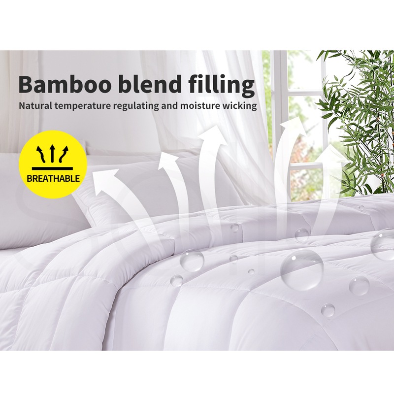 Buy DreamZ Bamboo Quilt Summer Winter Microfibre Blanket Duvet Doona