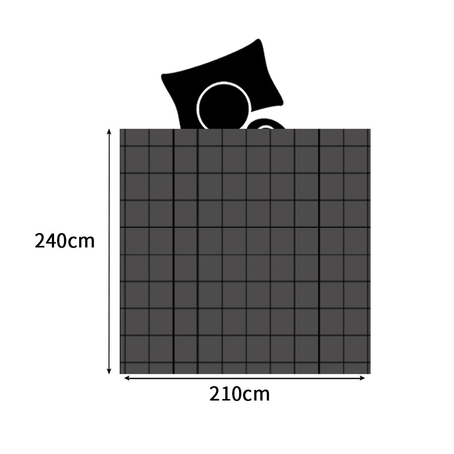 500GSM DreamZ Velvet Quilt Doona Blanket King Size - Grey