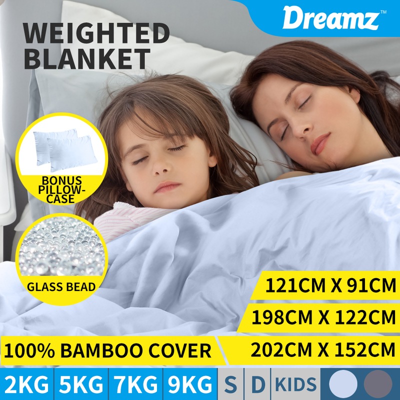 Buy DreamZ Weighted Blanket Bamboo Single Double Heavy Gravity Deep