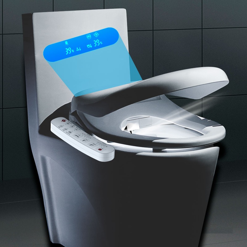 Electric Bidet Toilet Seat Cover Antibacterial Function LED Night Light