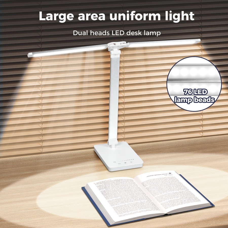 Emitto Desk Study Lamp LED Bedside Table Reading Light Foldable Dimmable USB