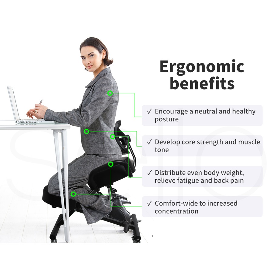 Levede Adjustable Ergonomic Kneeling Chair with Backrest