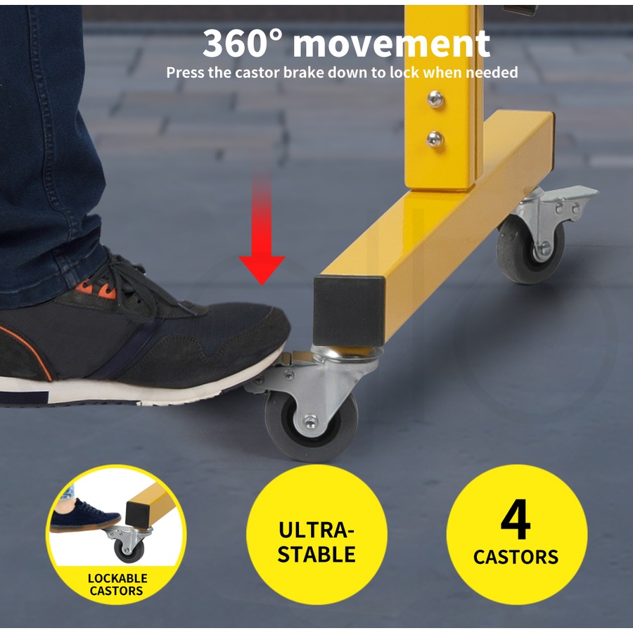 Traderight Extendable Garden Gate Mobile Security Retractable Fence Metal Barrier Pet 11ft