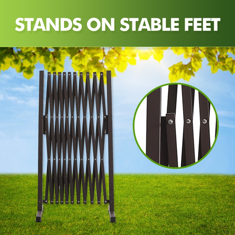 Garden Gate Safety Gate Metal Indoor Outdoor Expandable Fence Barrier