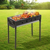 Moyasu Charcoal BBQ Grill Mesh Plate Set Folding Camping Picnic Outdoor Barbecue