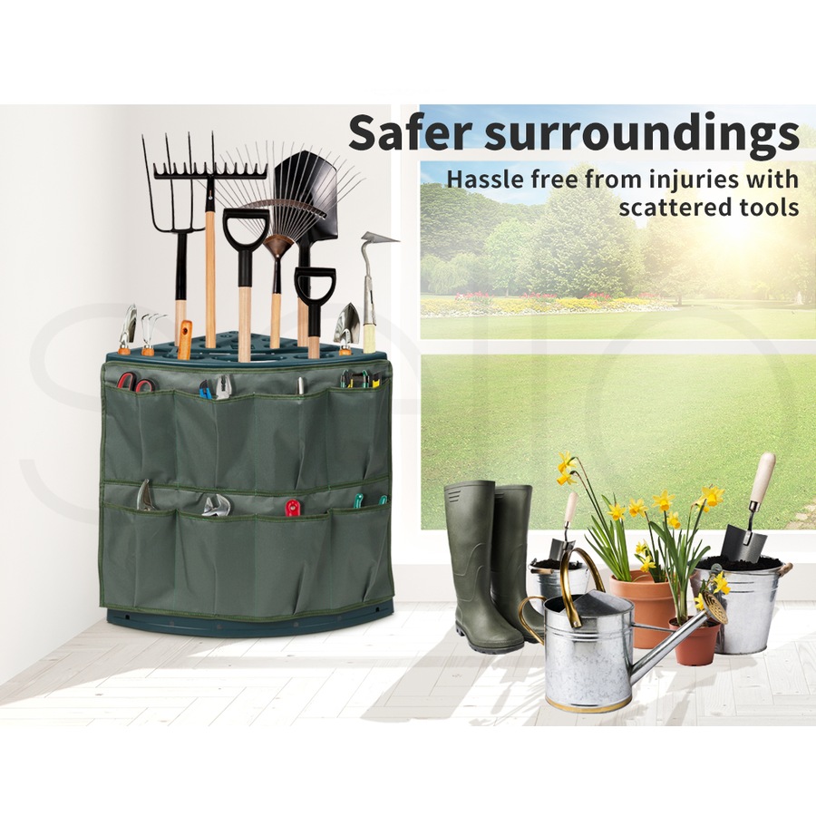 Traderight Garden Tools Rack Farm Shed Garage Storage Long Short Handles Organizer Holder