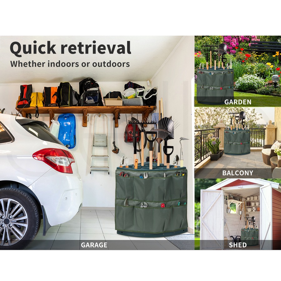 Traderight Garden Tools Rack Farm Shed Garage Storage Long Short Handles Organizer Holder