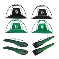 Centra Golf Putting Mat Net Practice Training Indoor Outdoor Portable Netting