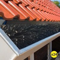 Lambu 24Pcs Gutter Brush Guard 92x10cm Leaf Twigs Filter Heavy Duty Home Garden