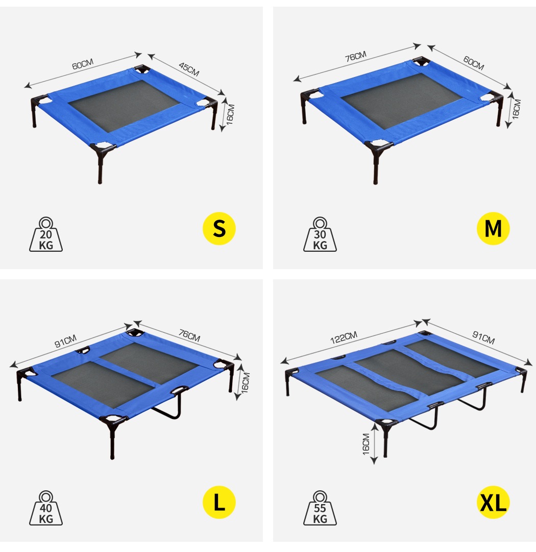 PaWz Pet Bed Trampoline Heavy Duty Hammock Elevated Raised Mesh Dog