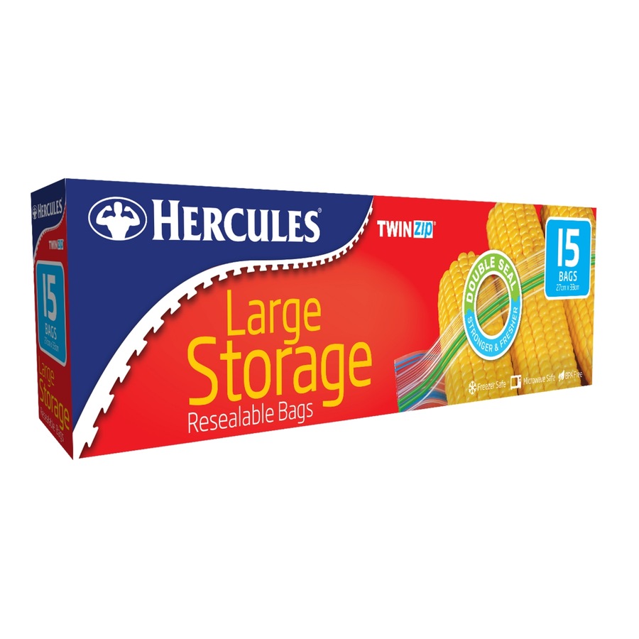 Hercules Large Storage Bags 15pk x5