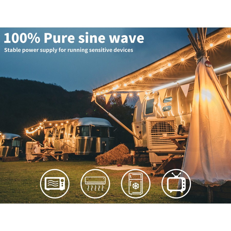 Traderight Inverter Generator Portable 2.2KW Max 2KW Rated Pure Sine RV Camping