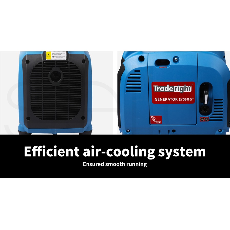 Traderight Inverter Generator Portable 2.2KW Max 2KW Rated Pure Sine RV Camping