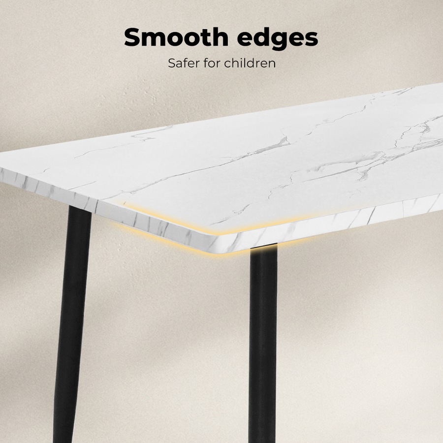 Levede Marble Dining Table 150CM White