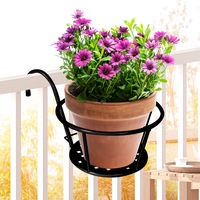 Levede 1x Flower Holder Plant Stand Hanging Pot Basket Plant Garden Wall Storage