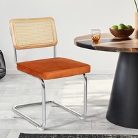 Levede a set of 2 Cesca Dining Chairs Velvet Brown