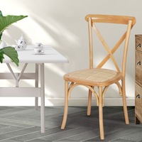 Levede a set of 2 Rattan Dining Chairs - Natural