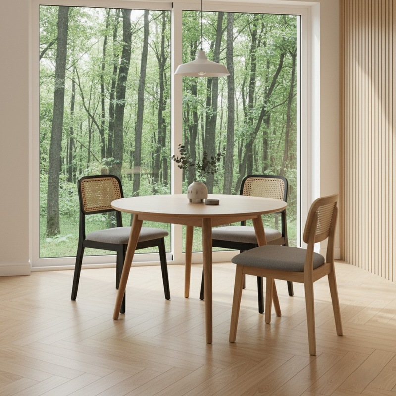 Buy Levede a set of 2 Rattan Dining Chairs - Black, Natural - MyDeal