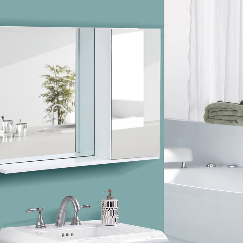 Levede Bathroom Storage Mirror Cabinet, Recessed Mirrored Bathroom Cabinets Australia