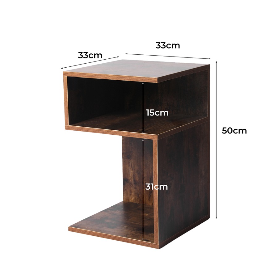 Levede Bedside Table Nightstand with Drawer Shelf - Oak