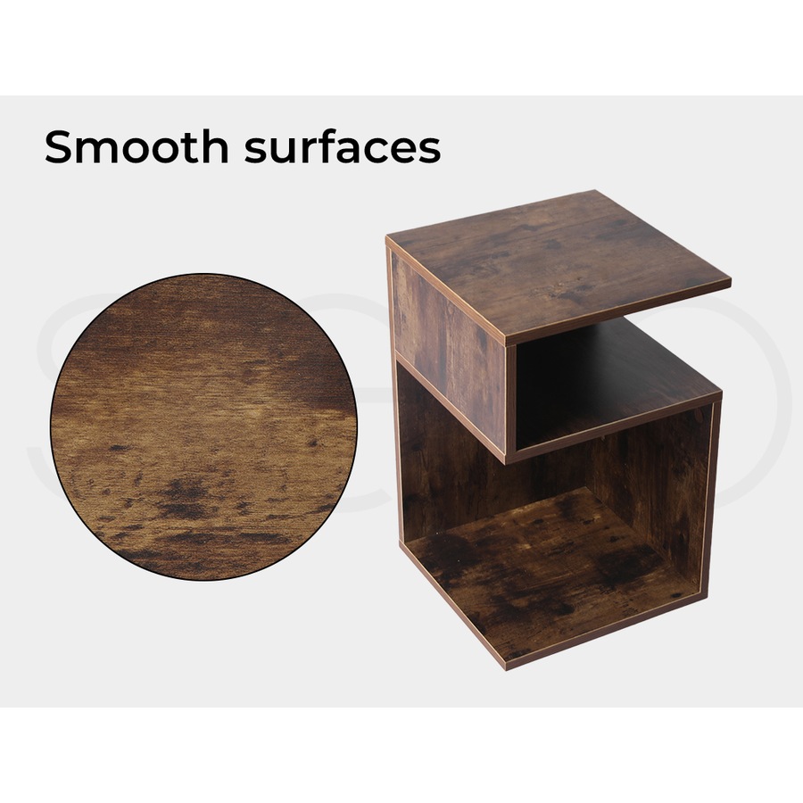 Levede Bedside Table Nightstand with Drawer Shelf - Oak