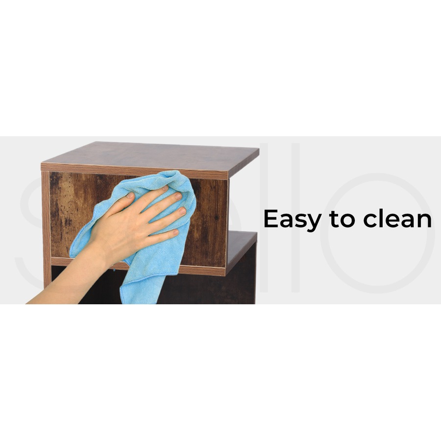 Levede Bedside Table Nightstand with Drawer Shelf - Oak