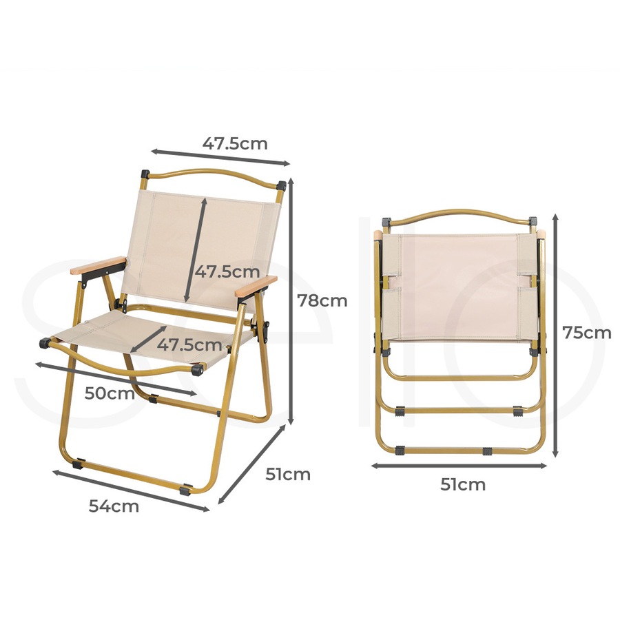 Levede Camping Chair Folding Outdoor Portable Foldable Fish Chairs Beach Picnic