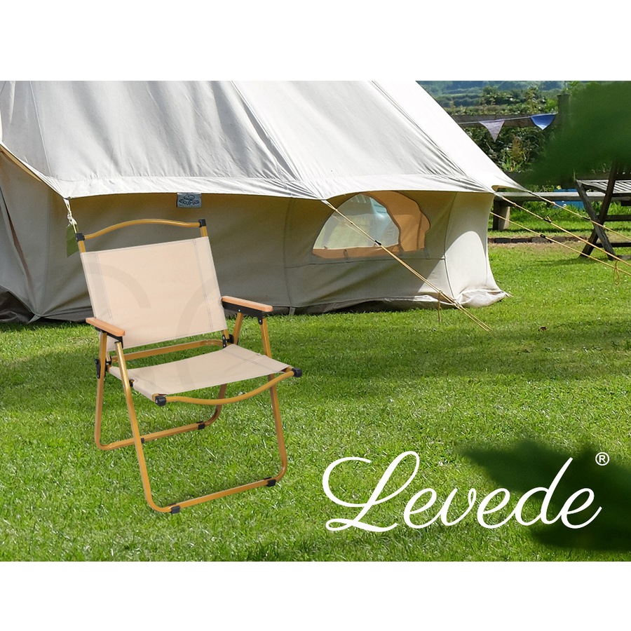 Levede Camping Chair Folding Outdoor Portable Foldable Fish Chairs Beach Picnic