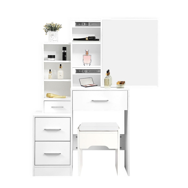 Buy Levede Dressing Table Set Stool Mirrors Jewellery Makeup Organizer MyDeal