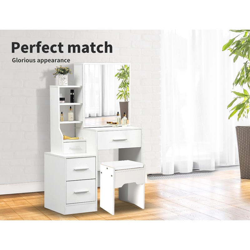 Levede Dressing Table Set Stool Mirrors Jewellery Makeup Organizer MyDeal