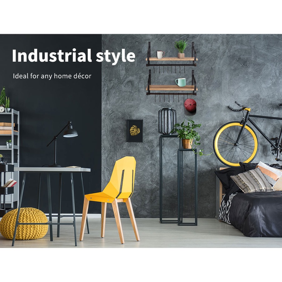 Levede 2x Floating Shelf Wall Mount Brackets Display Shelves Bookshelf Rack