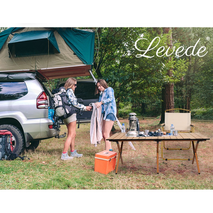 Levede Folding Camping Table Chair Set Portable Picnic Outdoor Foldable Chairs