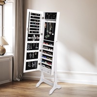 Levede Mirror Jewellery Cabinet Makeup Storage Jewelry Organiser Box Standing