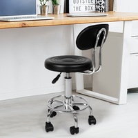 Levede Salon Stool Swivel 2 Bar Stools Chairs Barber Hairdressing Hydraulic Lift