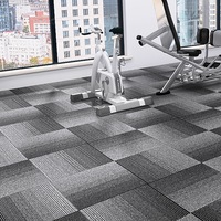 Marlow 20x Carpet Tiles Heavy Commercial Retail Office Gym Flooring 50x50cm Grey