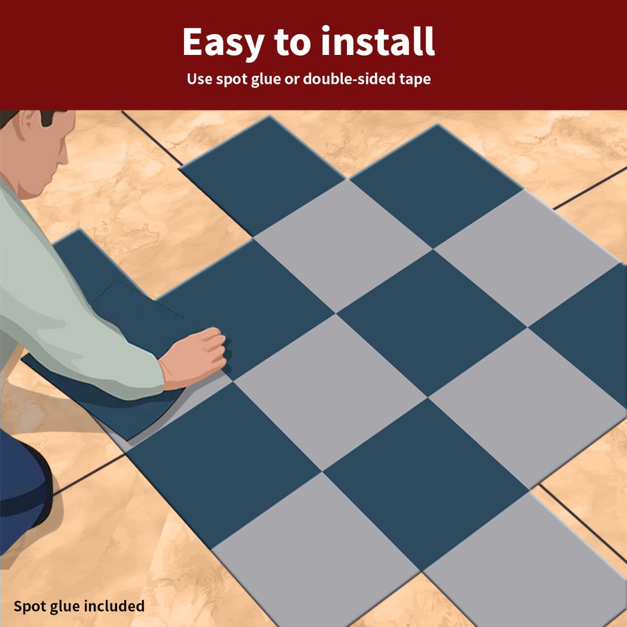 20 Pcs Modular Carpet Tiles 50cm x 50cm Each - Linear Black