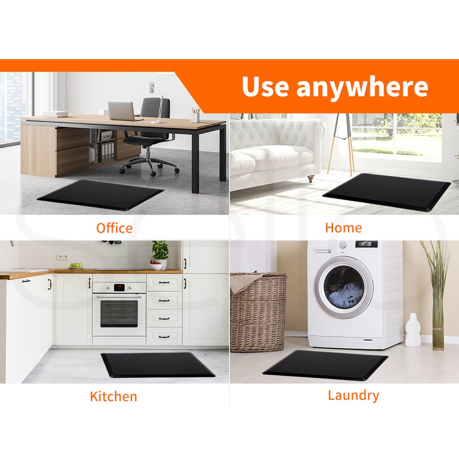50x80cm Anti Fatigue Standing Mat Foam - Black