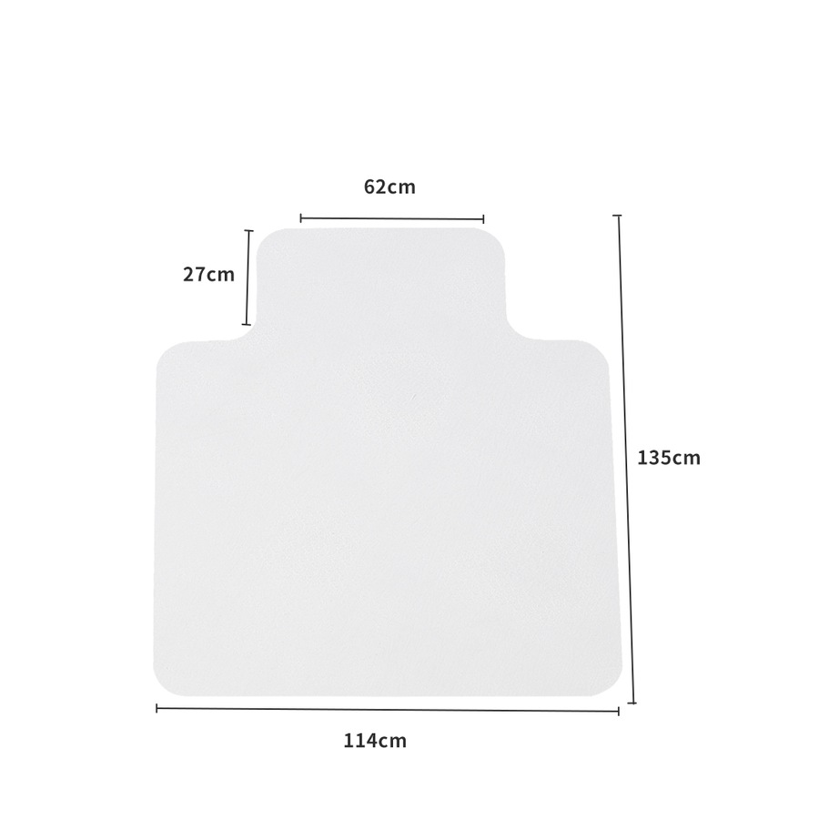 Marlow Chair Mat Protector for Timber Floors with Extension 135x114cm - Opaque White