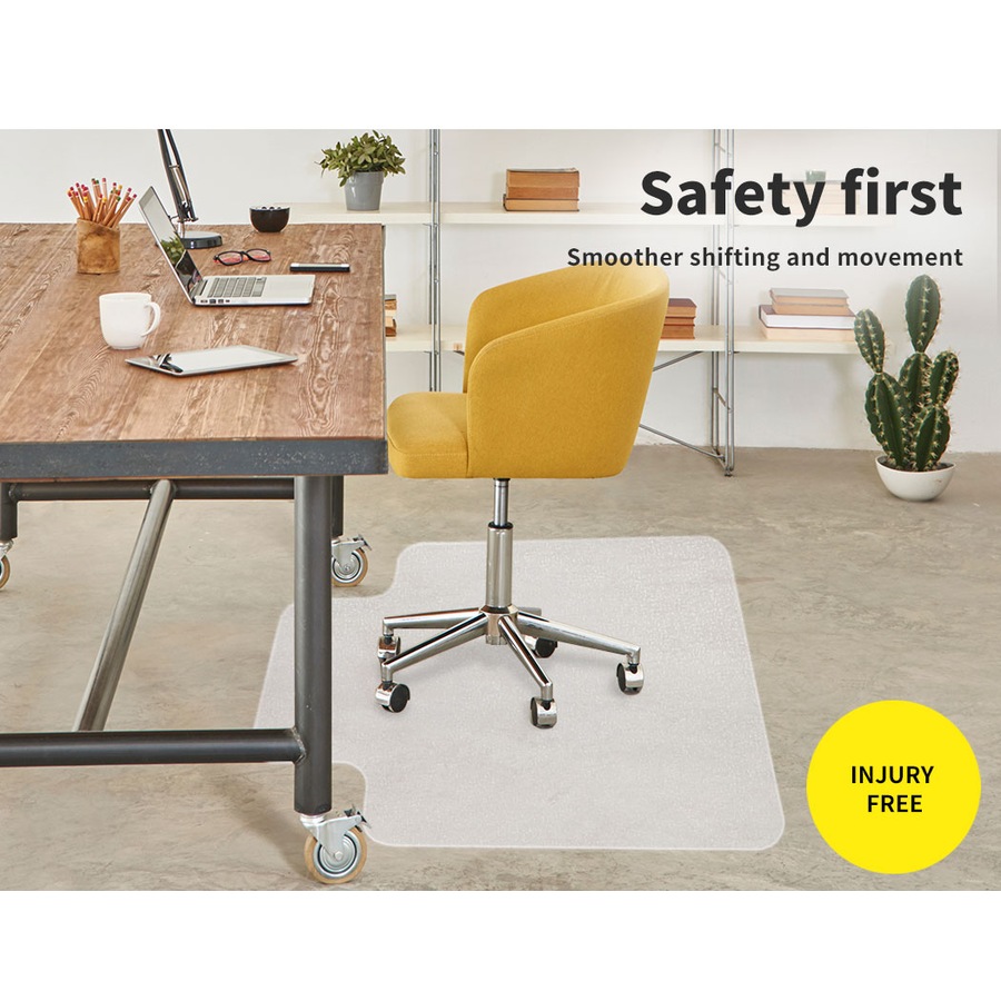 Marlow Chair Mat Protector for Timber Floors with Extension 135x114cm - Opaque White